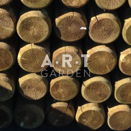 Demi-rondin Pin Traité Autoclave Hauteur 100cm 4 Demi-rondin Pin Traité Autoclave Hauteur 100cm – Image 2