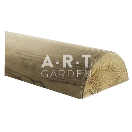 Demi-rondin Pin Traité Autoclave Hauteur 100cm 3 Demi-rondin Pin Traité Autoclave Hauteur 100cm