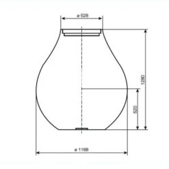 Pot Forme Vase Bulbo Papi - 54L (avec Contre Bac) Ou 600L (seul)