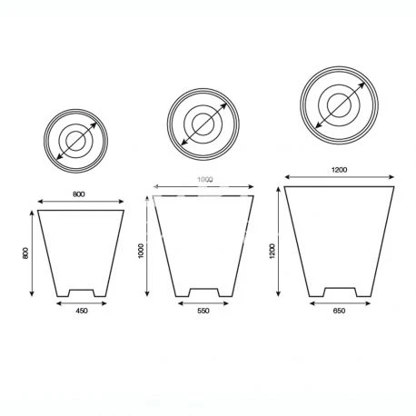 Pot Vase Sans Rebord Papi - 240L, 470L Ou 804L 6 Pot Vase Sans Rebord Papi - 240L, 470L Ou 804L – Image 4
