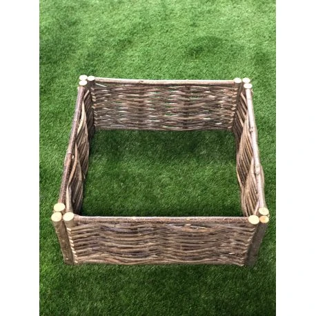 Potager Carré En Noisetier Tressage Horizontal - 4 Tailles Disponibles 4 Potager Carré En Noisetier Tressage Horizontal - 4 Tailles Disponibles – Image 2